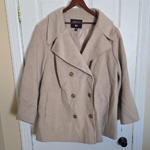 London Fog Women's Beige Peacoat